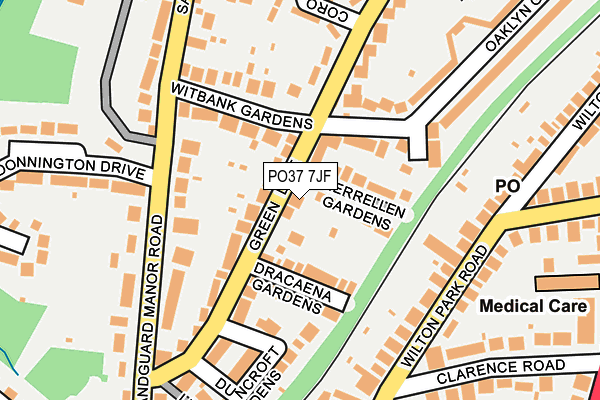 PO37 7JF map - OS OpenMap – Local (Ordnance Survey)