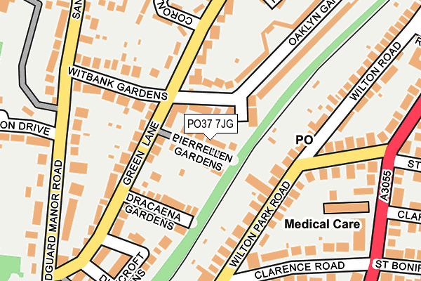 PO37 7JG map - OS OpenMap – Local (Ordnance Survey)