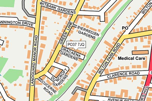 PO37 7JQ map - OS OpenMap – Local (Ordnance Survey)