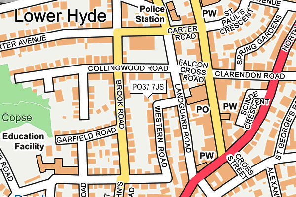 PO37 7JS map - OS OpenMap – Local (Ordnance Survey)