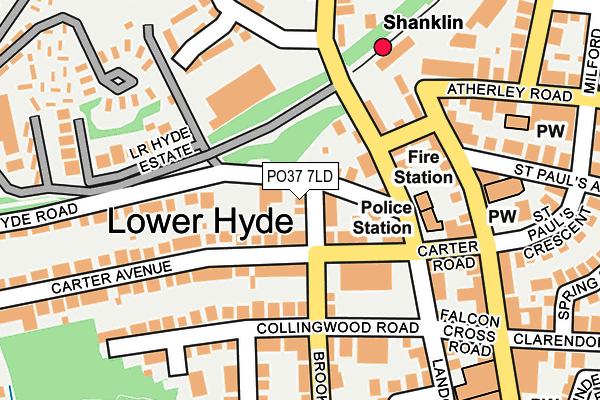 PO37 7LD map - OS OpenMap – Local (Ordnance Survey)