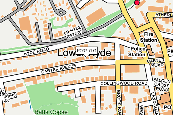 PO37 7LG map - OS OpenMap – Local (Ordnance Survey)