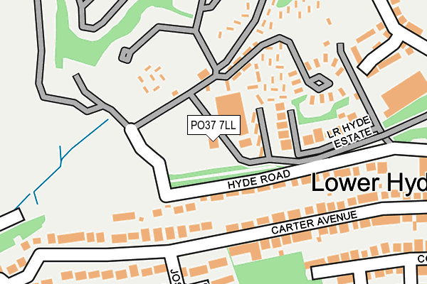 PO37 7LL map - OS OpenMap – Local (Ordnance Survey)