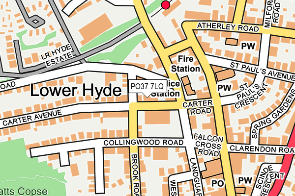 PO37 7LQ map - OS OpenMap – Local (Ordnance Survey)