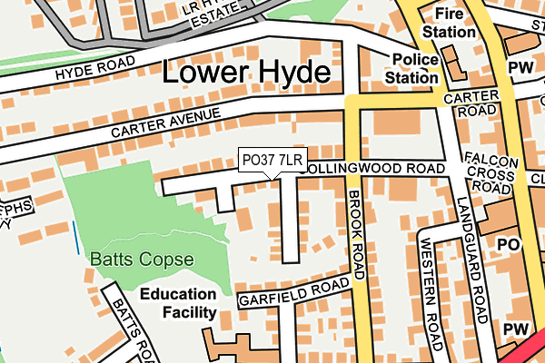 PO37 7LR map - OS OpenMap – Local (Ordnance Survey)