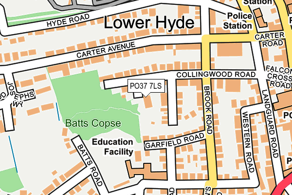 PO37 7LS map - OS OpenMap – Local (Ordnance Survey)