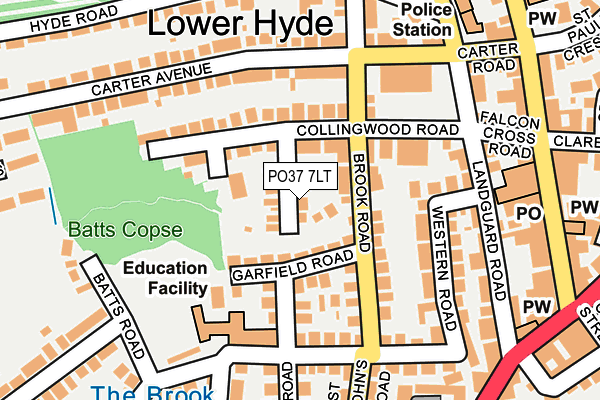 PO37 7LT map - OS OpenMap – Local (Ordnance Survey)