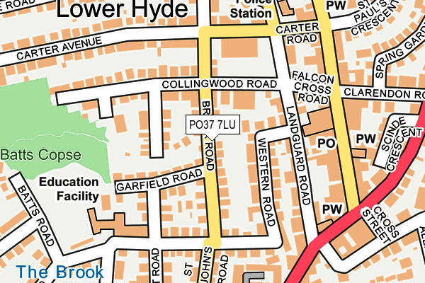 PO37 7LU map - OS OpenMap – Local (Ordnance Survey)