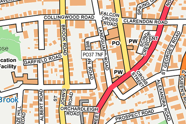PO37 7NF map - OS OpenMap – Local (Ordnance Survey)