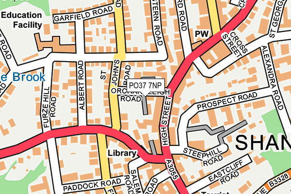 PO37 7NP map - OS OpenMap – Local (Ordnance Survey)