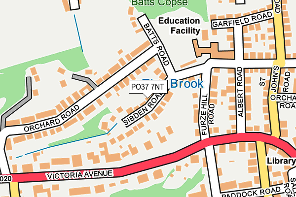 PO37 7NT map - OS OpenMap – Local (Ordnance Survey)