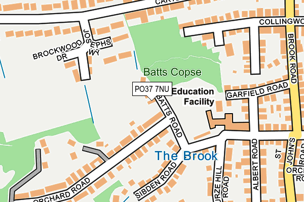 PO37 7NU map - OS OpenMap – Local (Ordnance Survey)