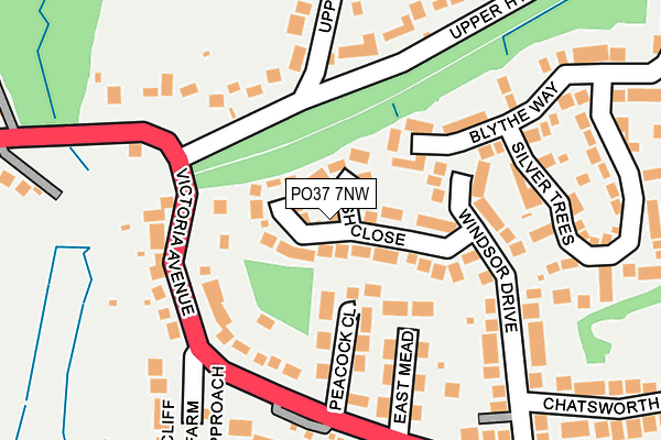 PO37 7NW map - OS OpenMap – Local (Ordnance Survey)