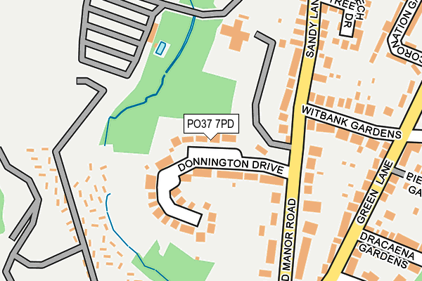 PO37 7PD map - OS OpenMap – Local (Ordnance Survey)