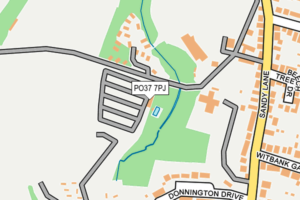 PO37 7PJ map - OS OpenMap – Local (Ordnance Survey)