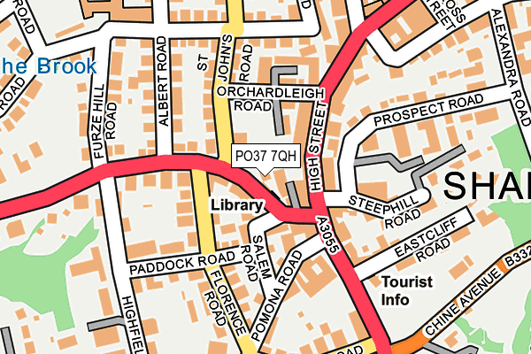PO37 7QH map - OS OpenMap – Local (Ordnance Survey)