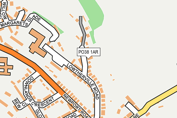 PO38 1AR map - OS OpenMap – Local (Ordnance Survey)