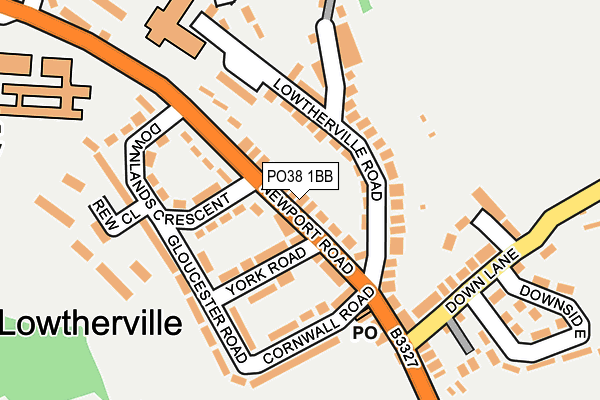 PO38 1BB map - OS OpenMap – Local (Ordnance Survey)