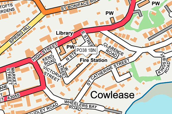 PO38 1BN map - OS OpenMap – Local (Ordnance Survey)