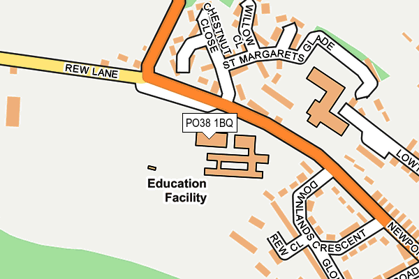 PO38 1BQ map - OS OpenMap – Local (Ordnance Survey)