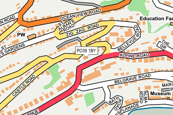 PO38 1BY map - OS OpenMap – Local (Ordnance Survey)