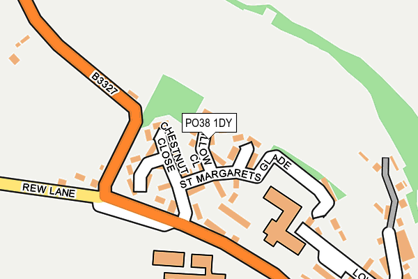 PO38 1DY map - OS OpenMap – Local (Ordnance Survey)