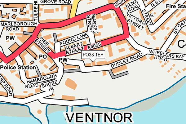 PO38 1EH map - OS OpenMap – Local (Ordnance Survey)