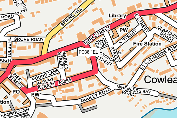 PO38 1EL map - OS OpenMap – Local (Ordnance Survey)