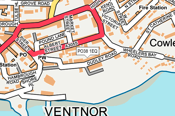 PO38 1EQ map - OS OpenMap – Local (Ordnance Survey)