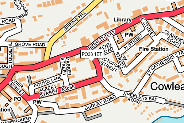 PO38 1ET map - OS OpenMap – Local (Ordnance Survey)