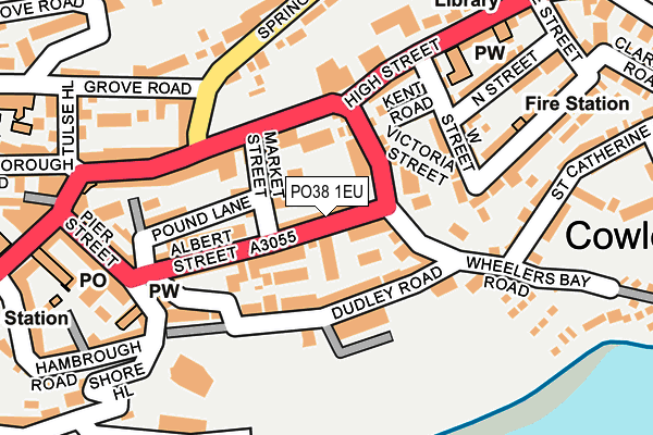 PO38 1EU map - OS OpenMap – Local (Ordnance Survey)