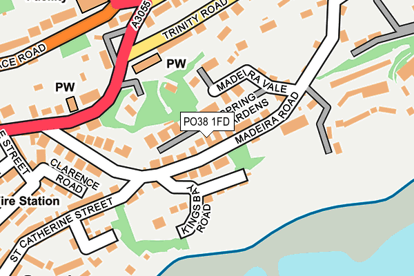 PO38 1FD map - OS OpenMap – Local (Ordnance Survey)