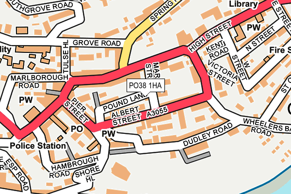 PO38 1HA map - OS OpenMap – Local (Ordnance Survey)