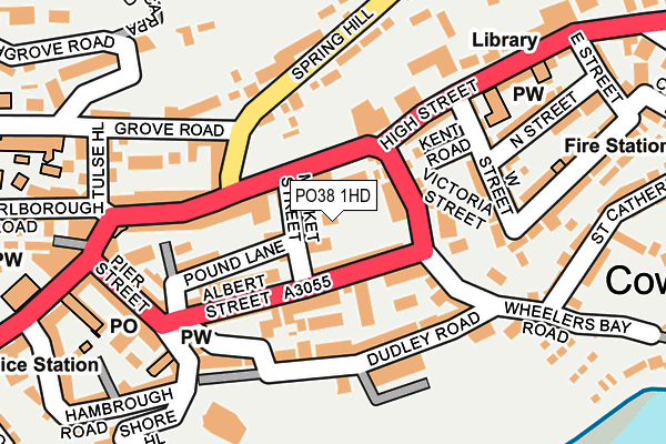 PO38 1HD map - OS OpenMap – Local (Ordnance Survey)