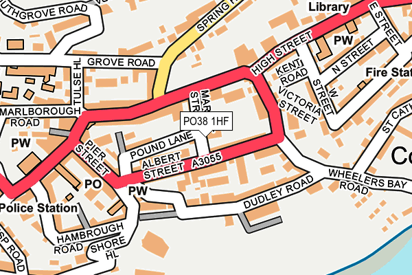 PO38 1HF map - OS OpenMap – Local (Ordnance Survey)
