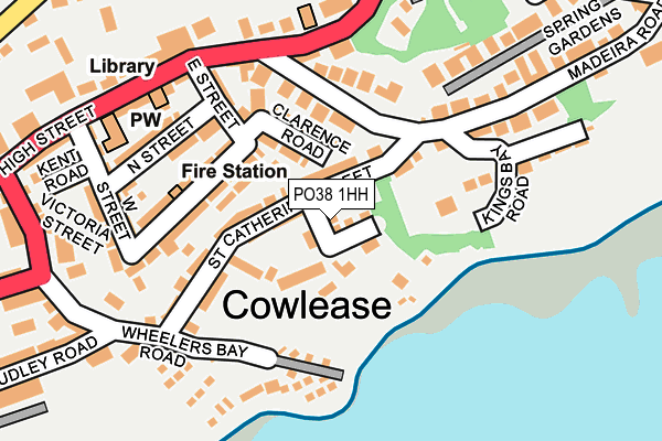 PO38 1HH map - OS OpenMap – Local (Ordnance Survey)