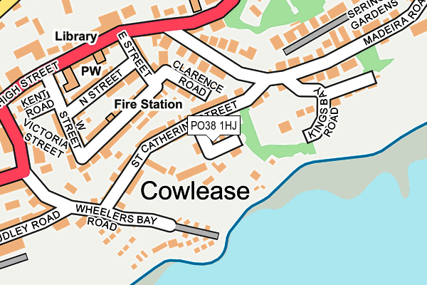 PO38 1HJ map - OS OpenMap – Local (Ordnance Survey)