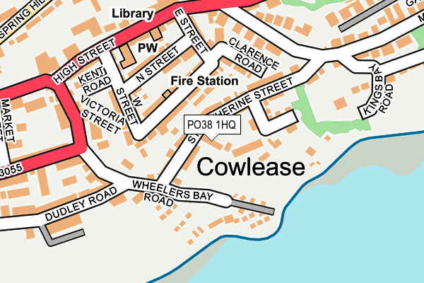 PO38 1HQ map - OS OpenMap – Local (Ordnance Survey)