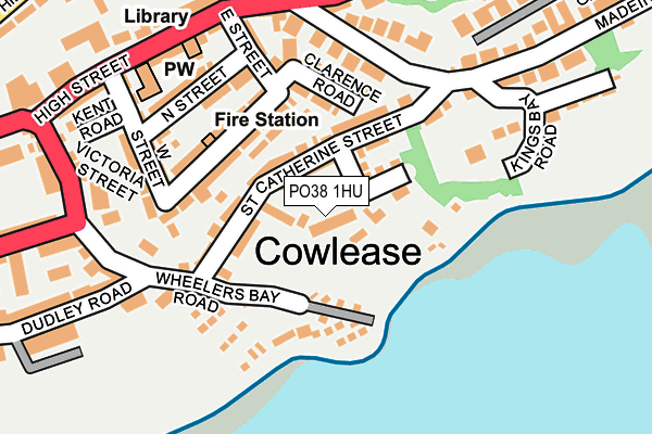 PO38 1HU map - OS OpenMap – Local (Ordnance Survey)