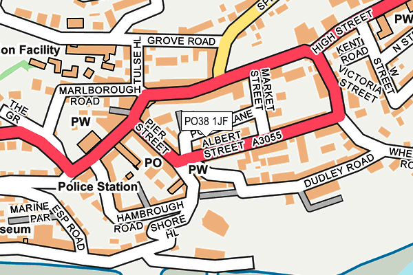 PO38 1JF map - OS OpenMap – Local (Ordnance Survey)