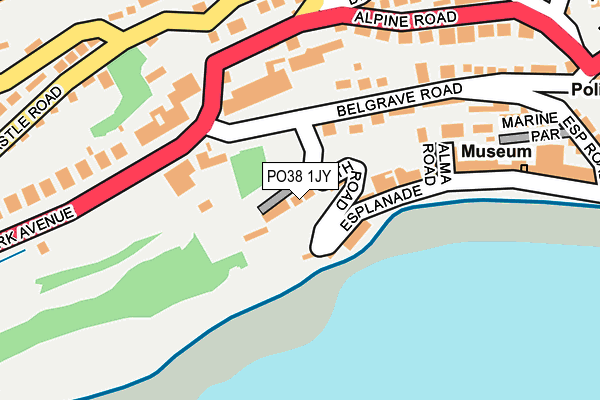 PO38 1JY map - OS OpenMap – Local (Ordnance Survey)