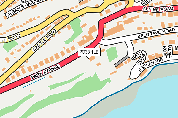 PO38 1LB map - OS OpenMap – Local (Ordnance Survey)