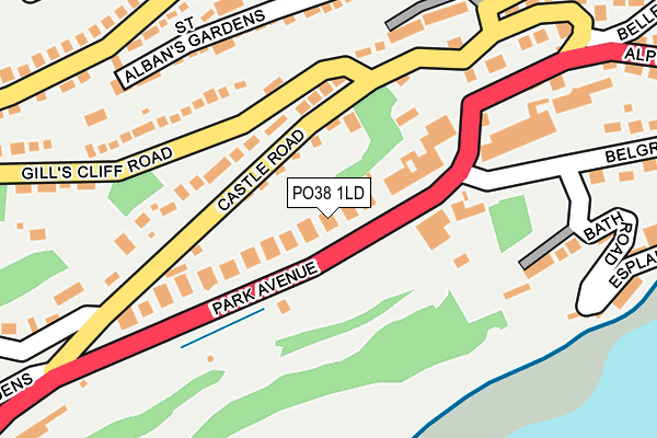 PO38 1LD map - OS OpenMap – Local (Ordnance Survey)