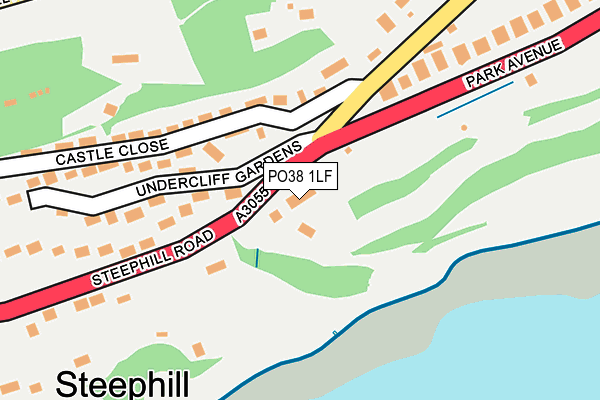 PO38 1LF map - OS OpenMap – Local (Ordnance Survey)