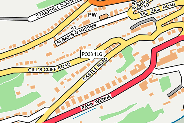 PO38 1LG map - OS OpenMap – Local (Ordnance Survey)