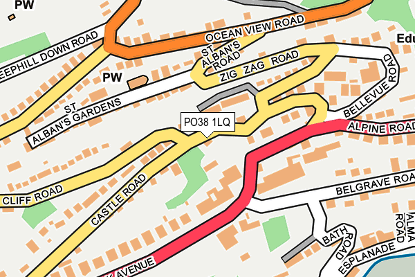 PO38 1LQ map - OS OpenMap – Local (Ordnance Survey)