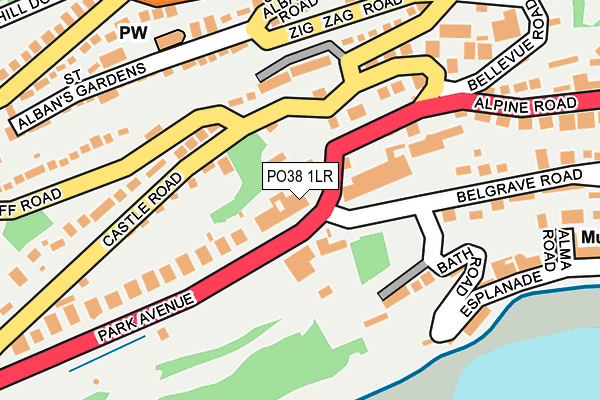 PO38 1LR map - OS OpenMap – Local (Ordnance Survey)