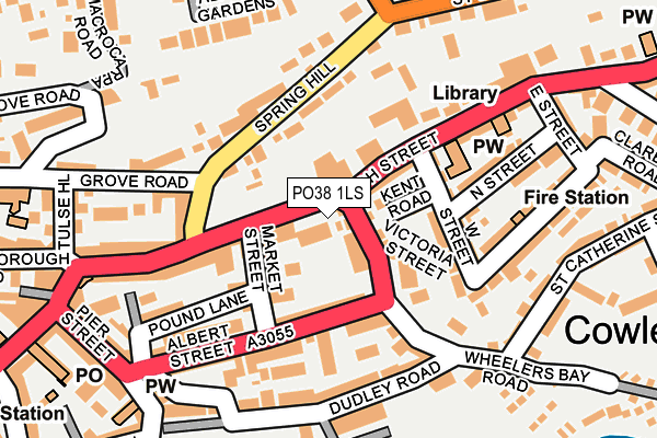 PO38 1LS map - OS OpenMap – Local (Ordnance Survey)