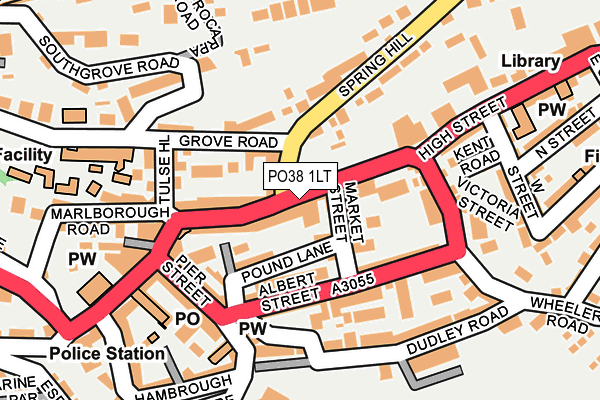 PO38 1LT map - OS OpenMap – Local (Ordnance Survey)