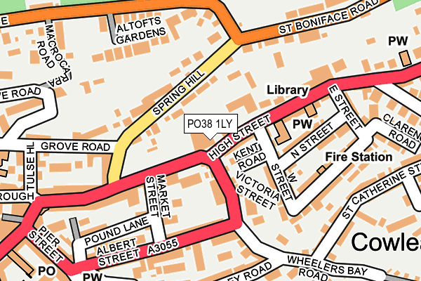 PO38 1LY map - OS OpenMap – Local (Ordnance Survey)